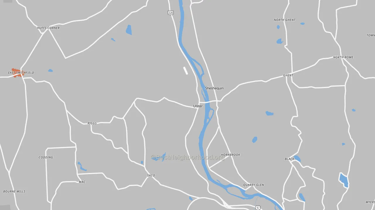 Bike Grade map of 18850, PA