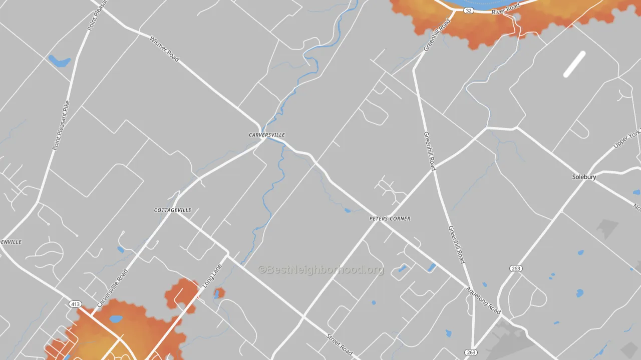 Bike Grade map of 18913, PA