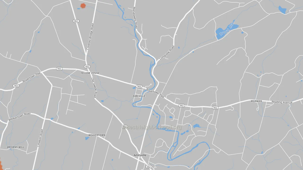 Bike Grade map of 19519, PA