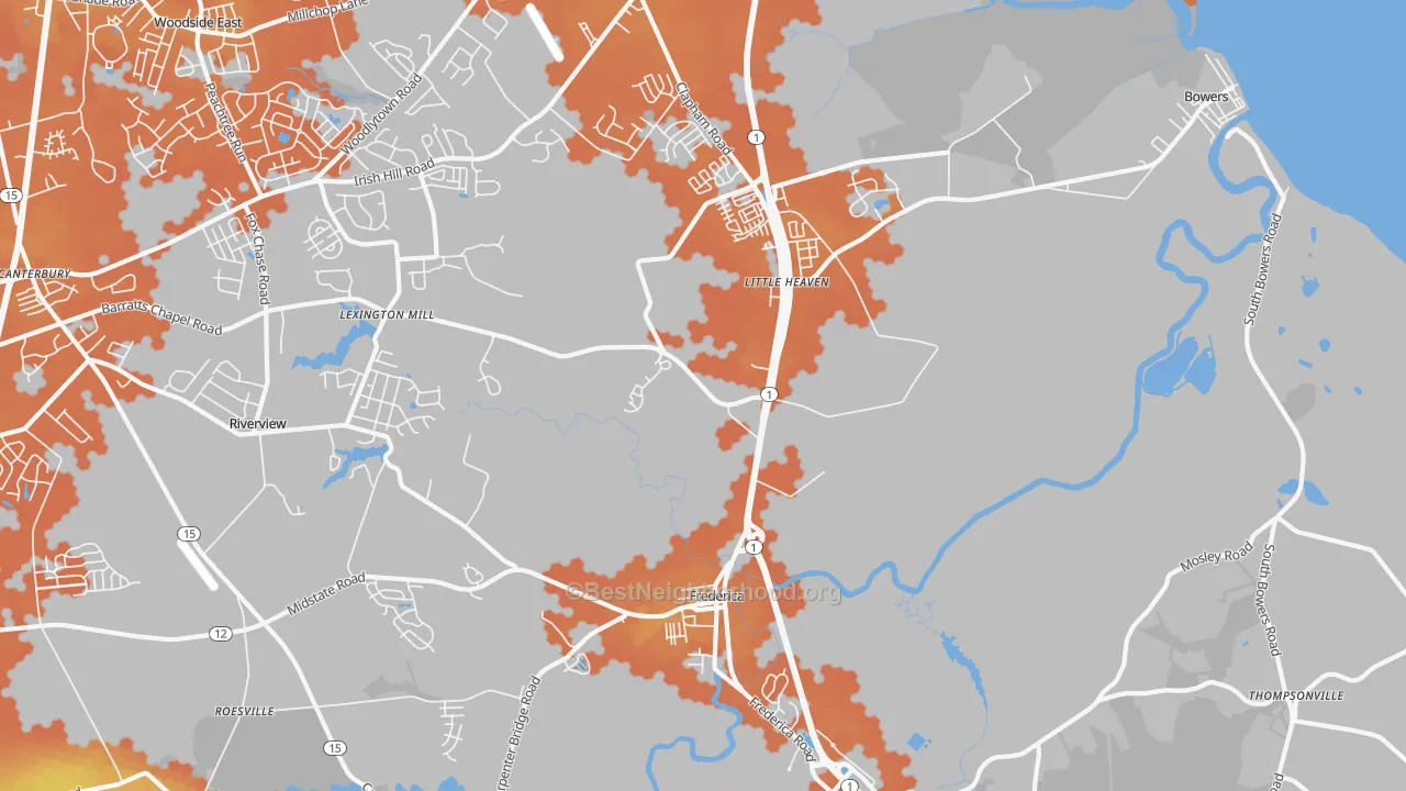 Bike Grade map of 19946, DE