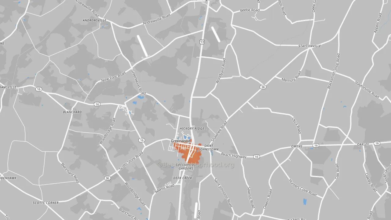 Bike Grade map of 19950, DE