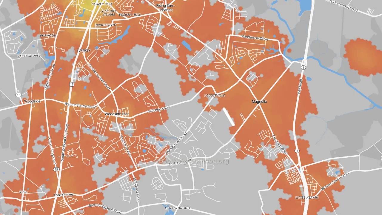 Bike Grade map of 19962, DE