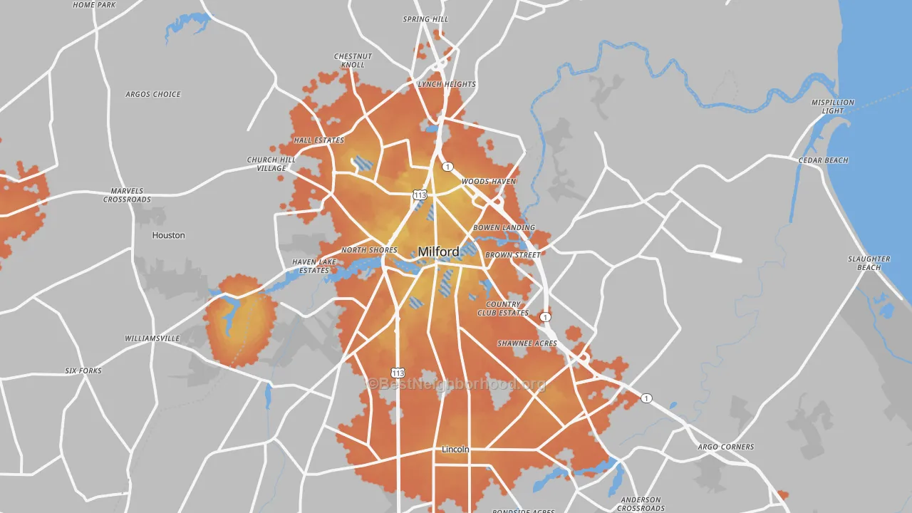 Bike Grade map of 19963, DE