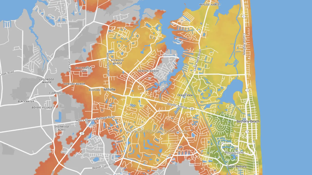 Bike Grade map of 19970, DE