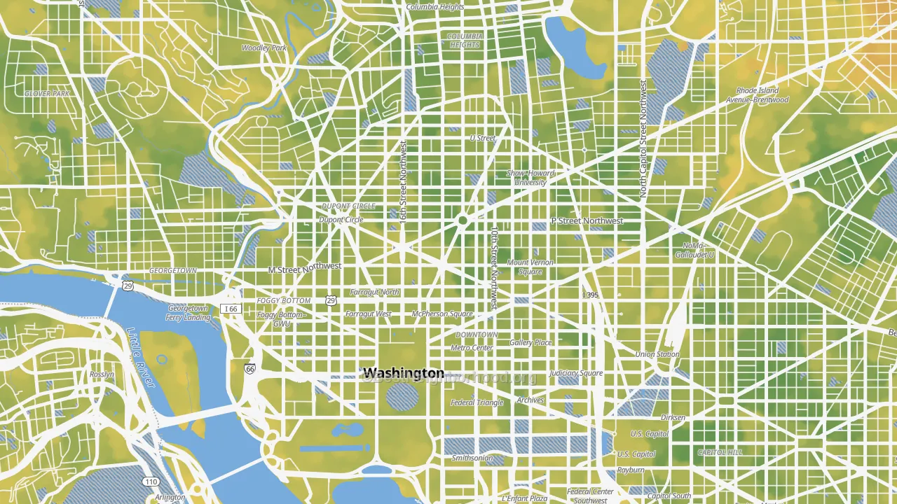 Bike Grade map of 20005, DC