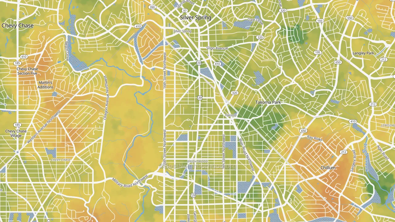 Bike Grade map of 20012, DC