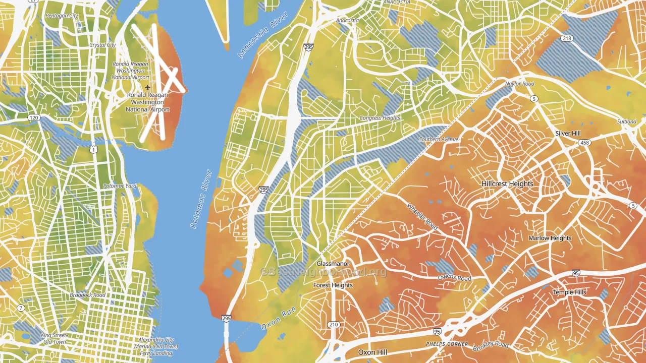 Bike Grade map of 20032, DC