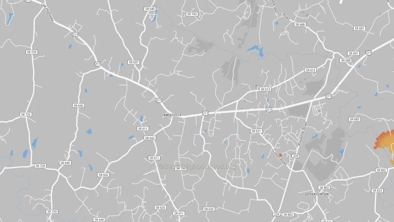 Bike Grade map of 20106, VA