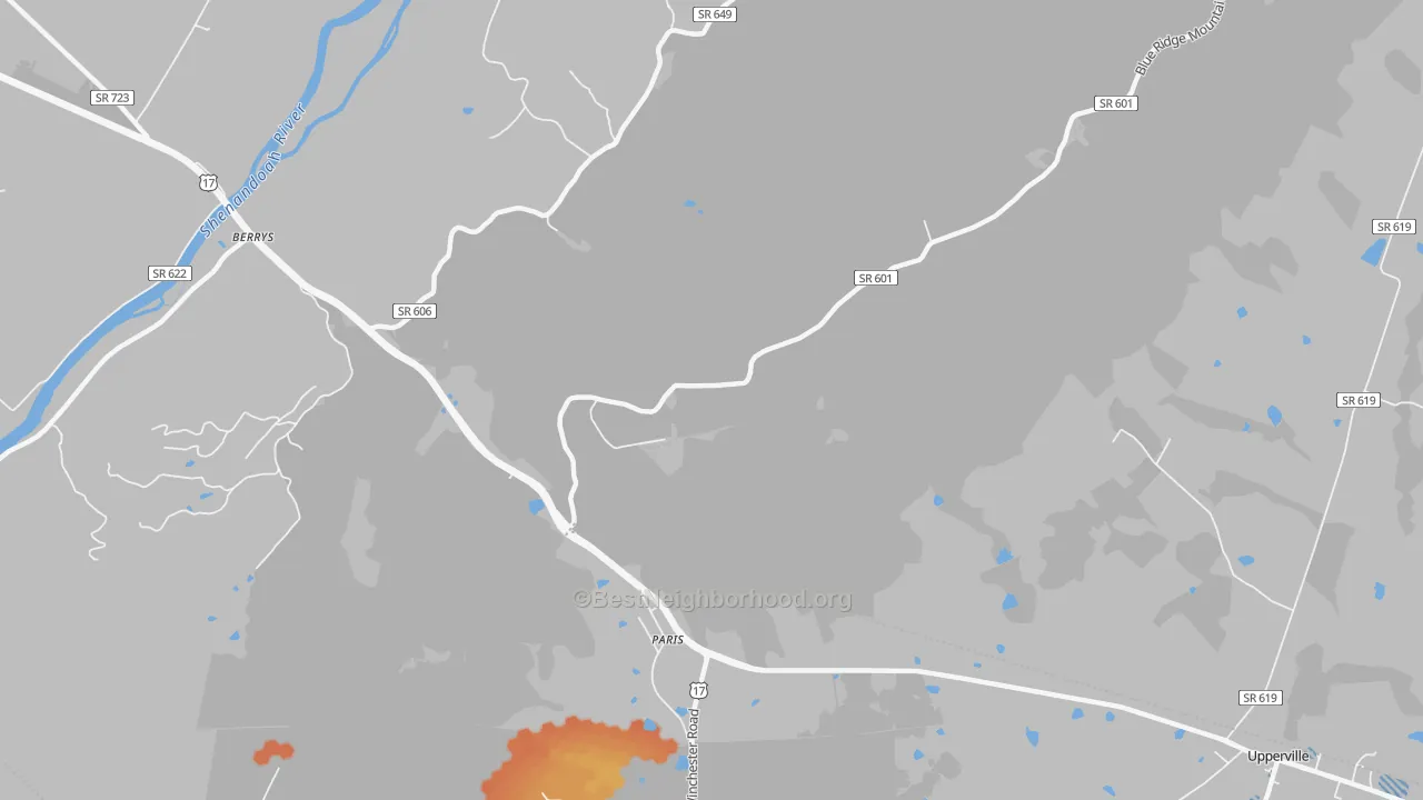 Bike Grade map of 20130, VA
