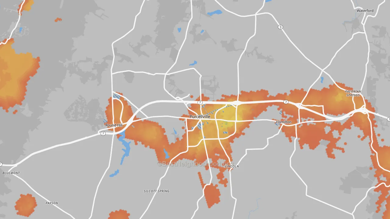 Bike Grade map of 20132, VA