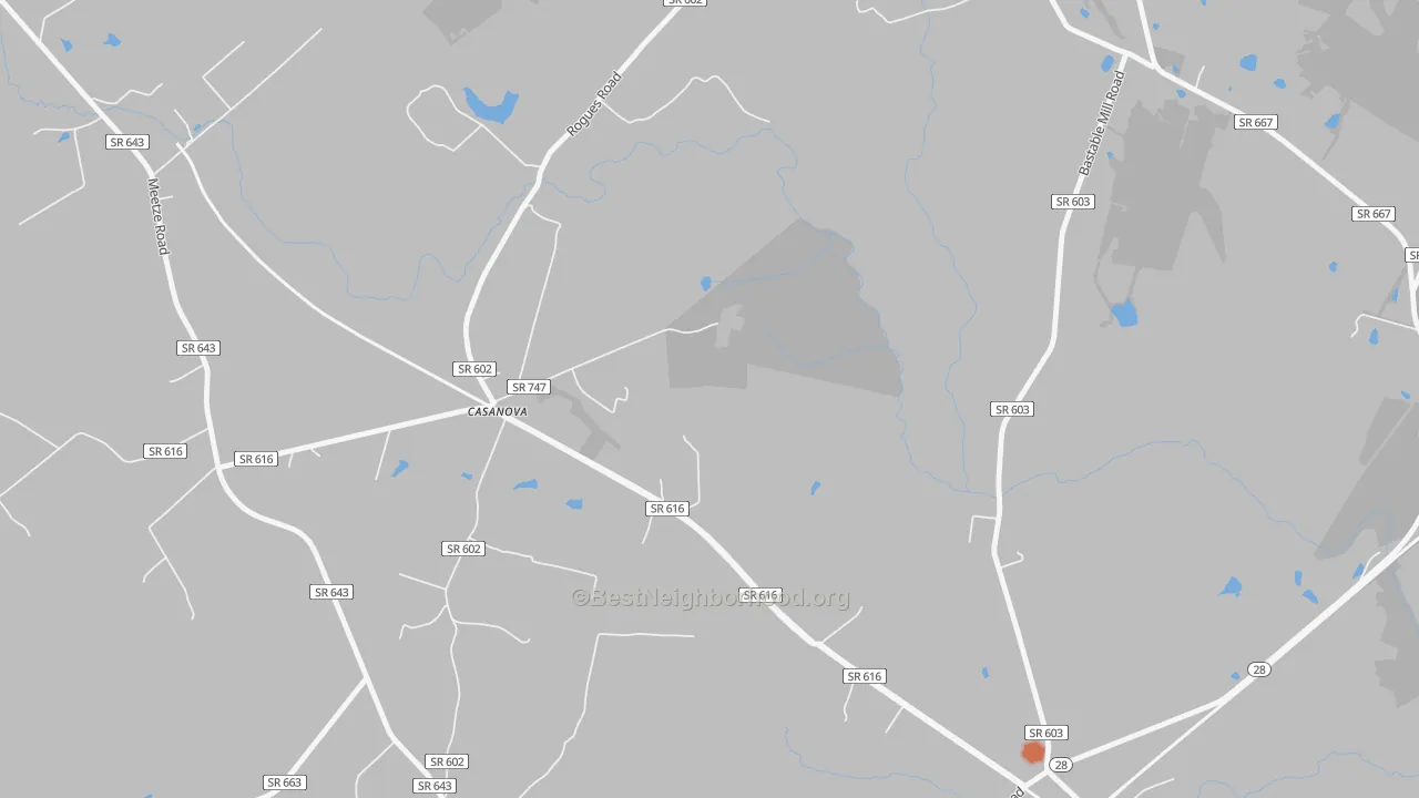 Bike Grade map of 20139, VA