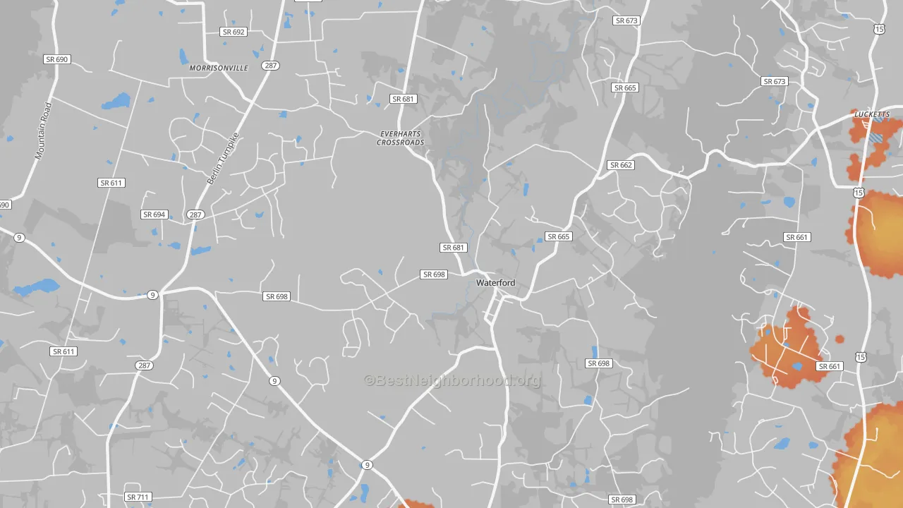 Bike Grade map of 20197, VA
