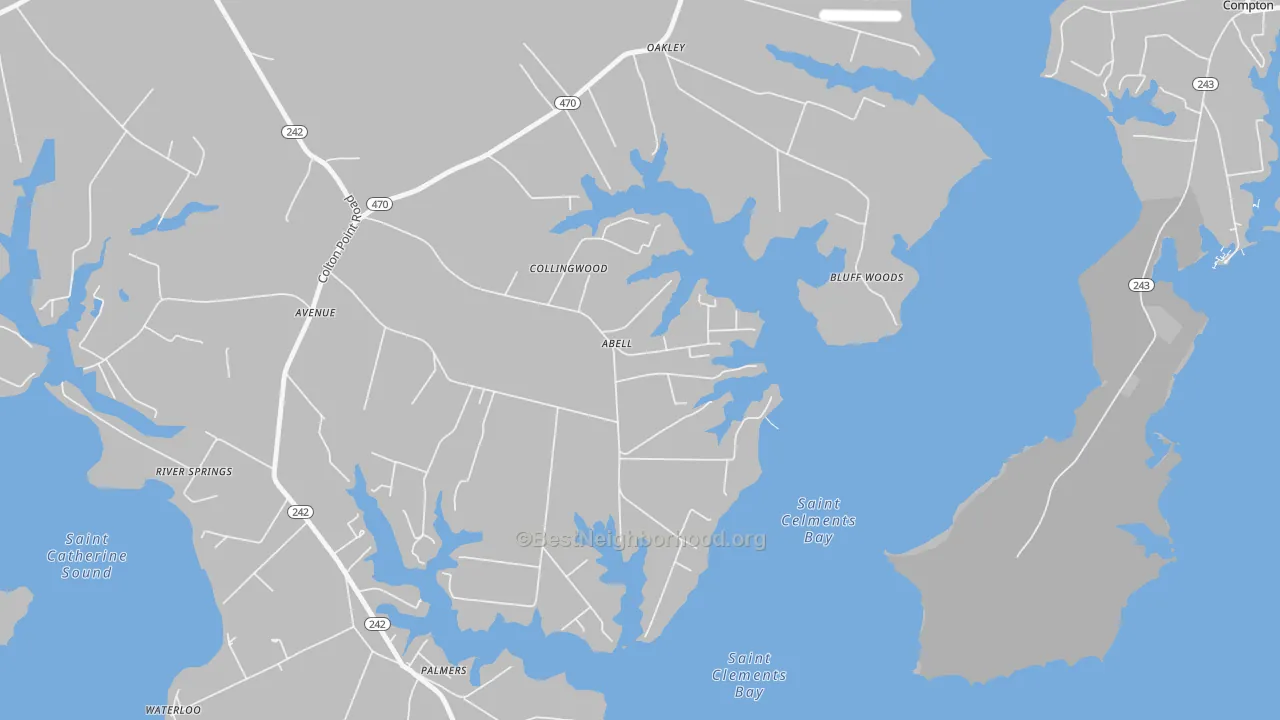 Bike Grade map of 20606, MD
