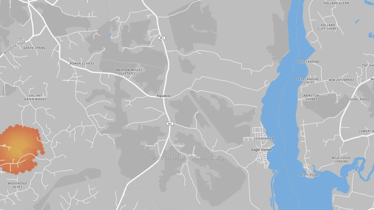 Bike Grade map of 20608, MD