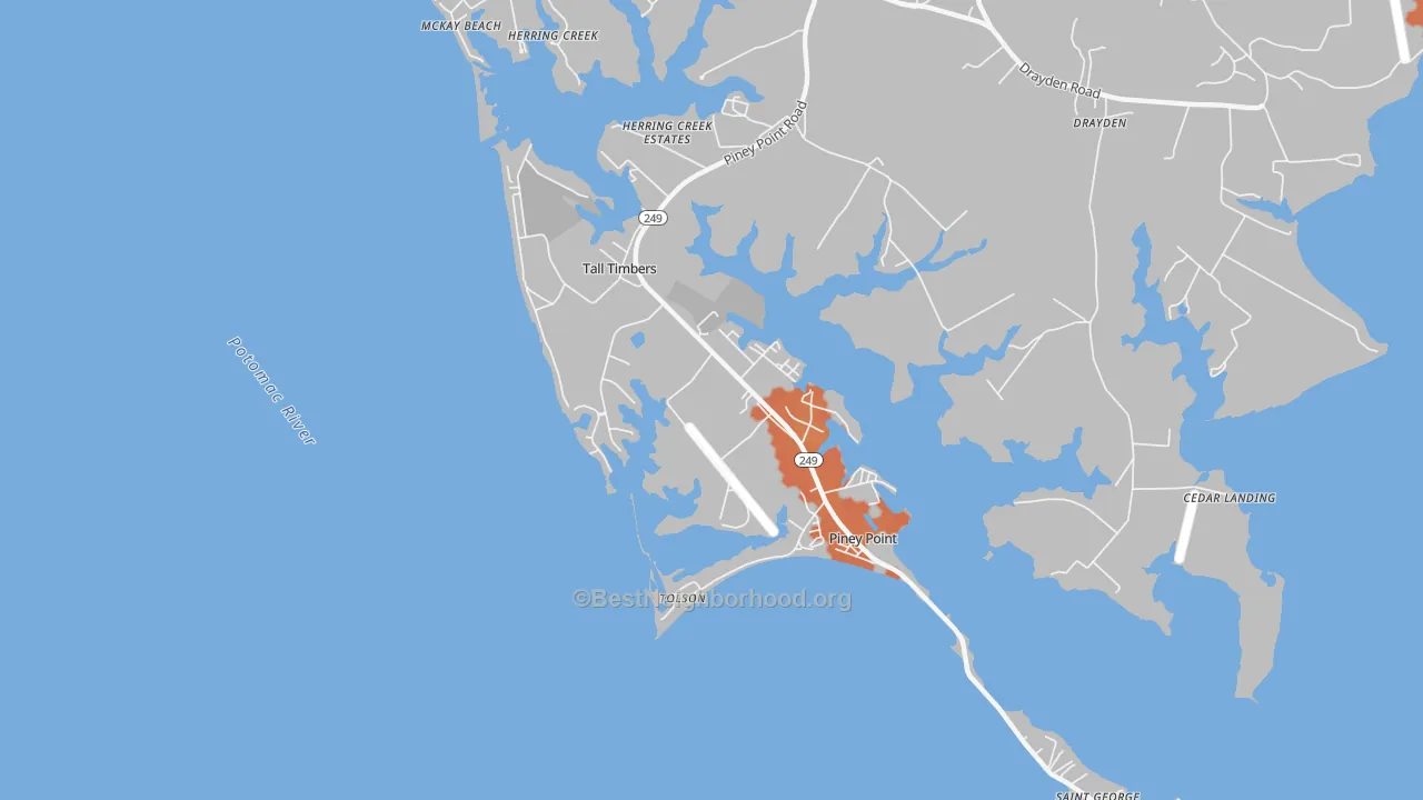 Bike Grade map of 20690, MD