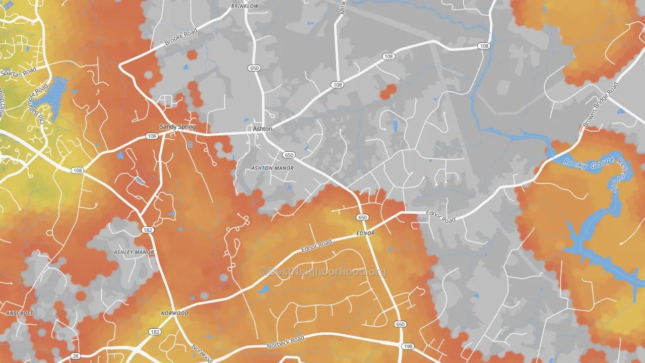 Bike Grade map of 20861, MD