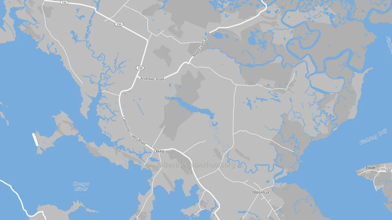 Bike Grade map of 21626, MD