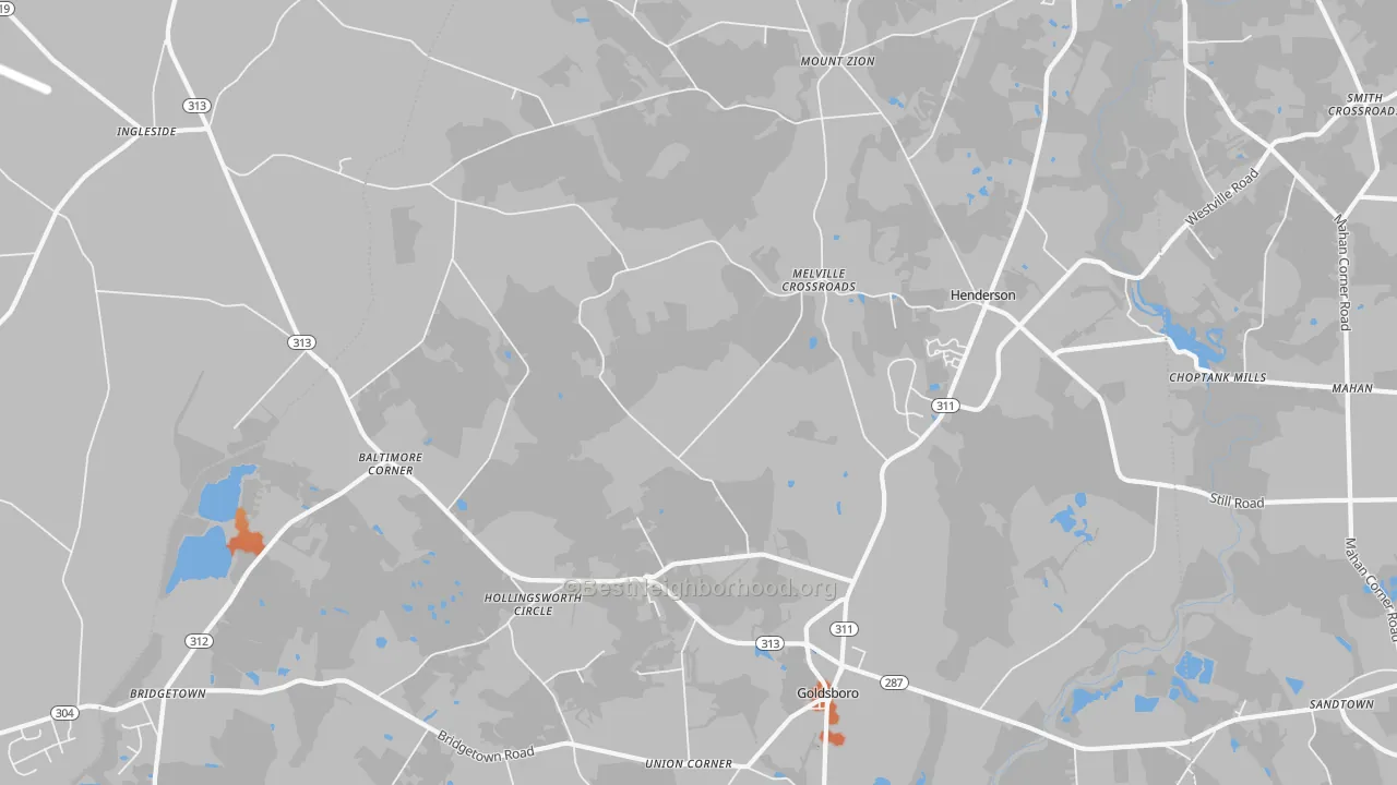 Bike Grade map of 21640, MD