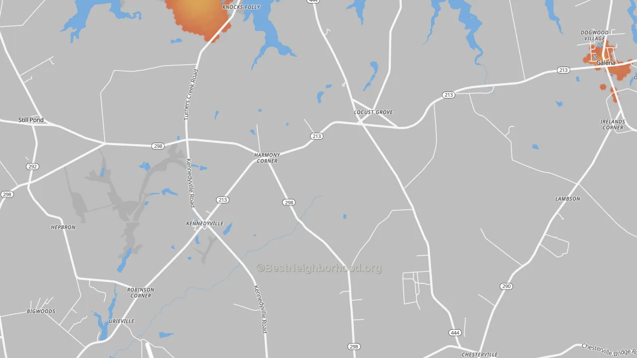 Bike Grade map of 21645, MD