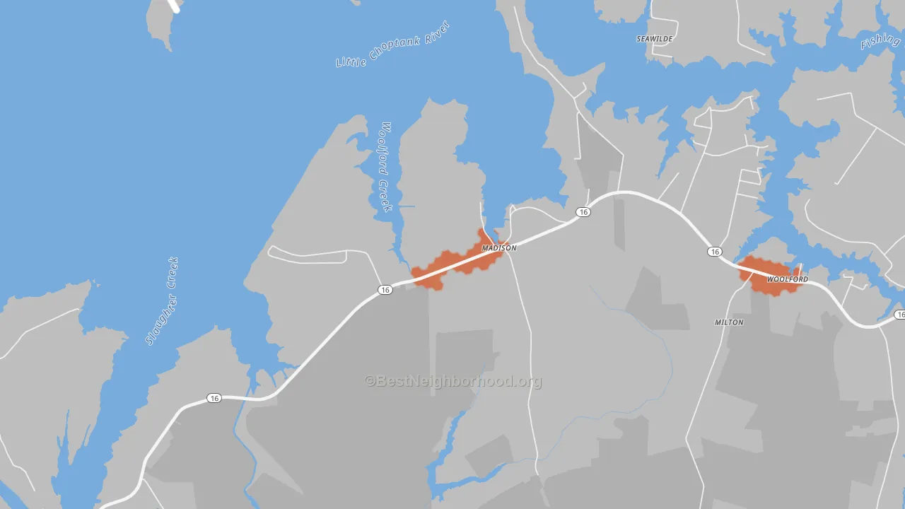 Bike Grade map of 21648, MD