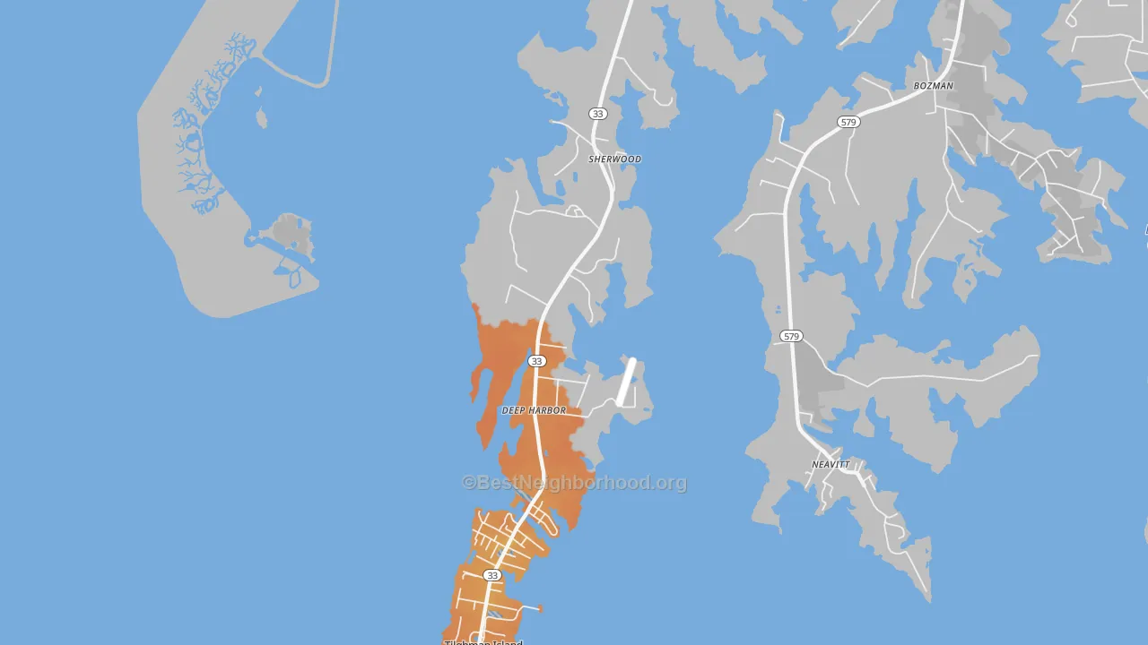 Bike Grade map of 21665, MD