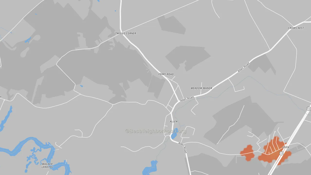 Bike Grade map of 21810, MD