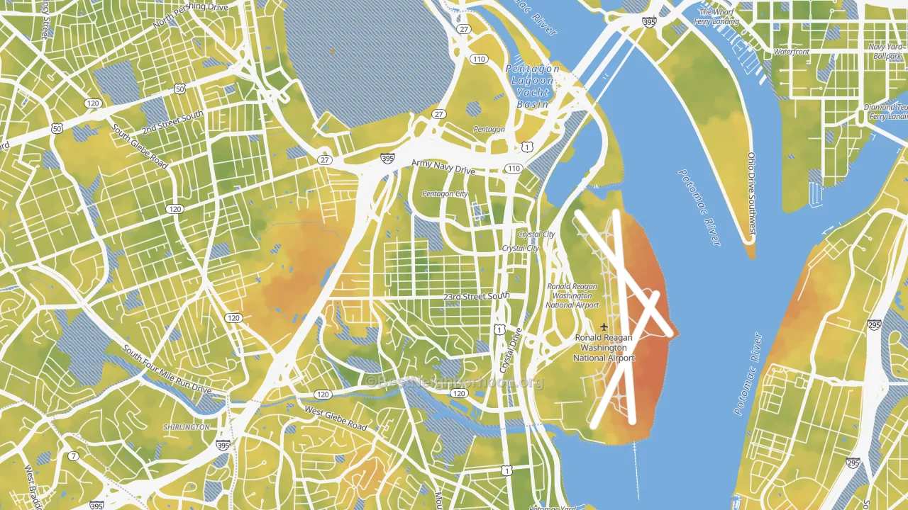 Bike Grade map of 22202, VA