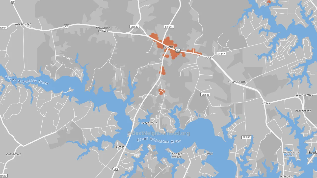 Bike Grade map of 22432, VA