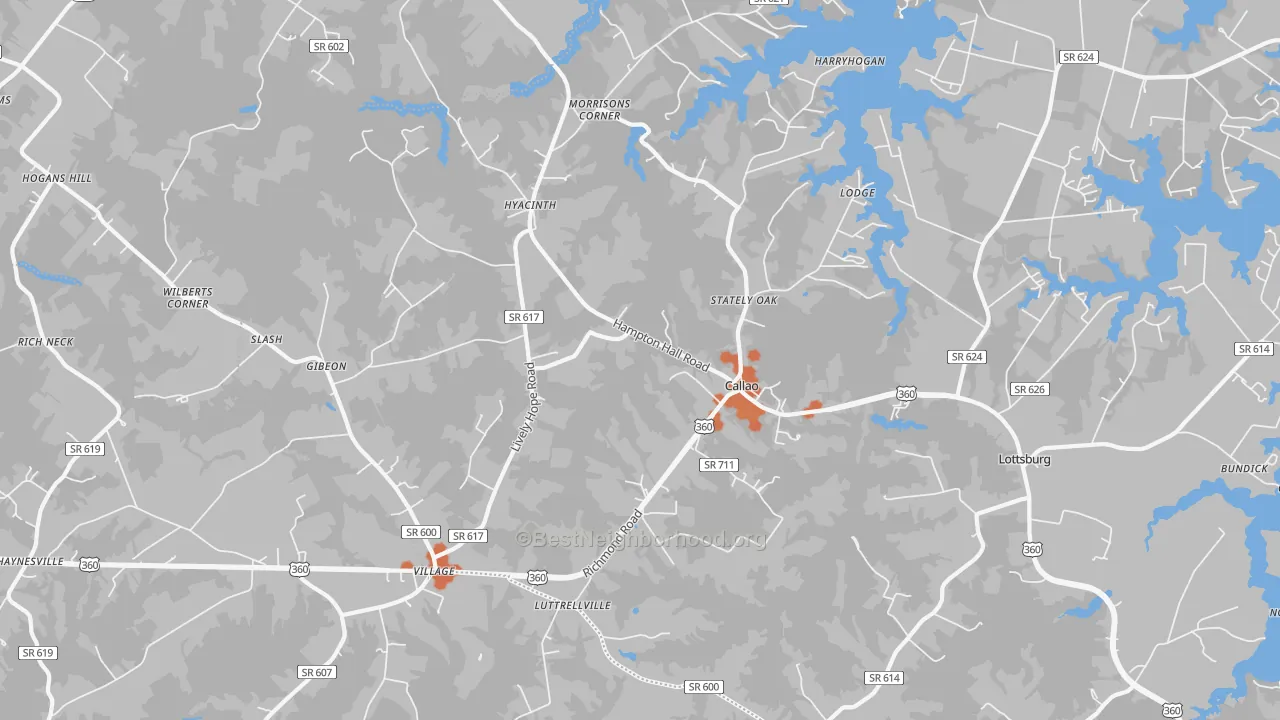 Bike Grade map of 22435, VA