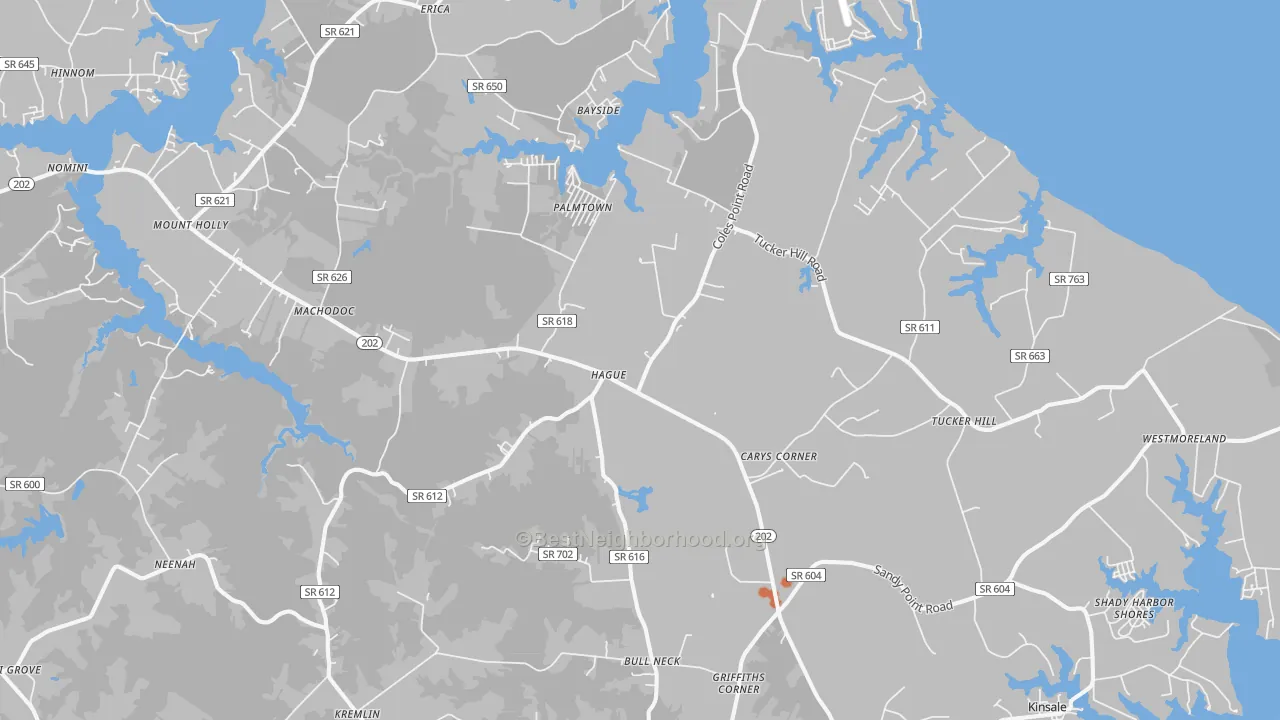 Bike Grade map of 22469, VA