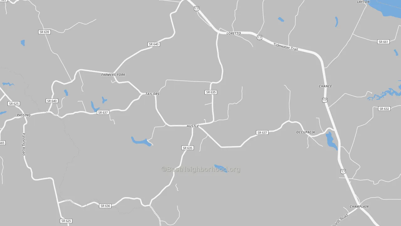 Bike Grade map of 22476, VA