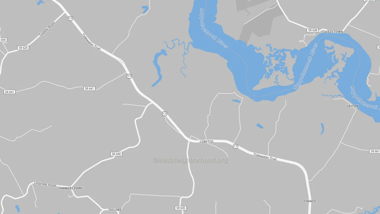 Bike Grade map of 22509, VA