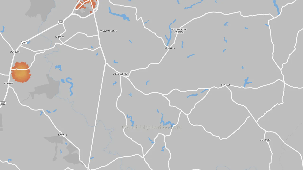 Bike Grade map of 22514, VA