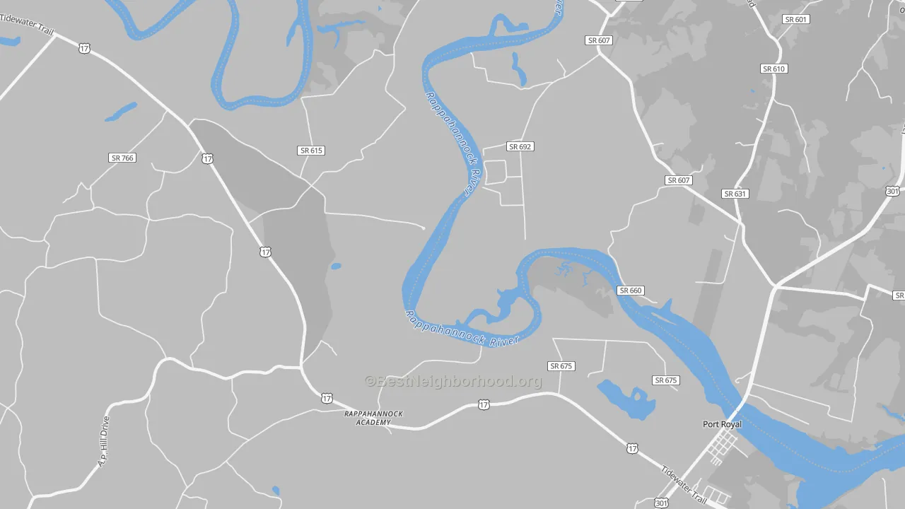 Bike Grade map of 22538, VA