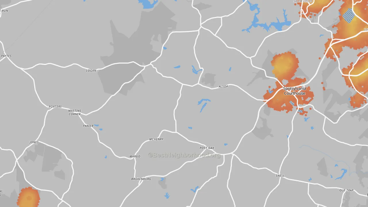 Bike Grade map of 22551, VA