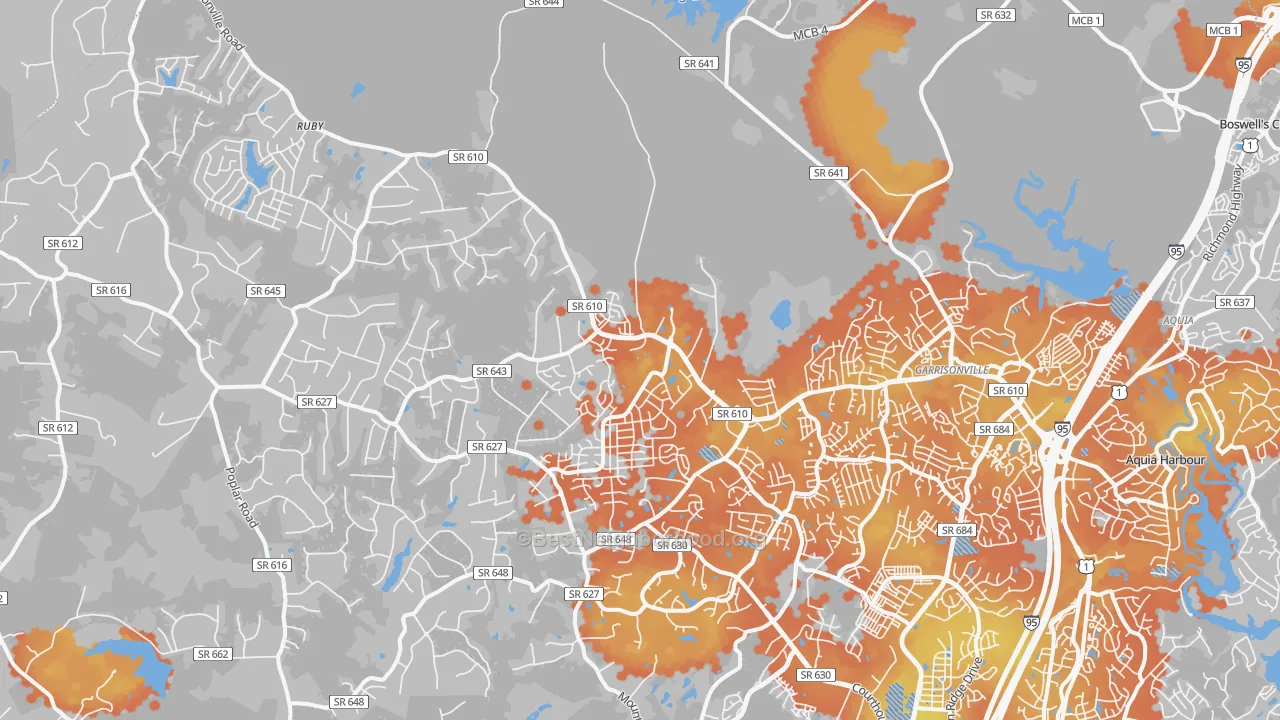Bike Grade map of 22556, VA