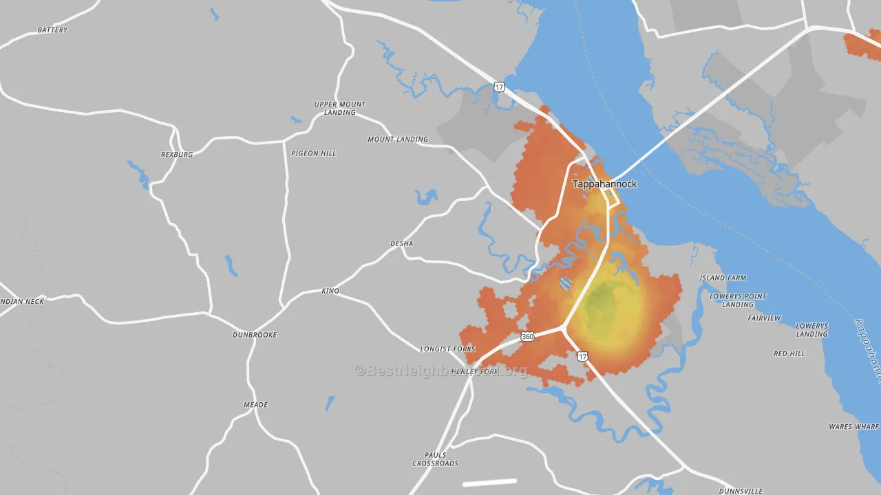Bike Grade map of 22560, VA