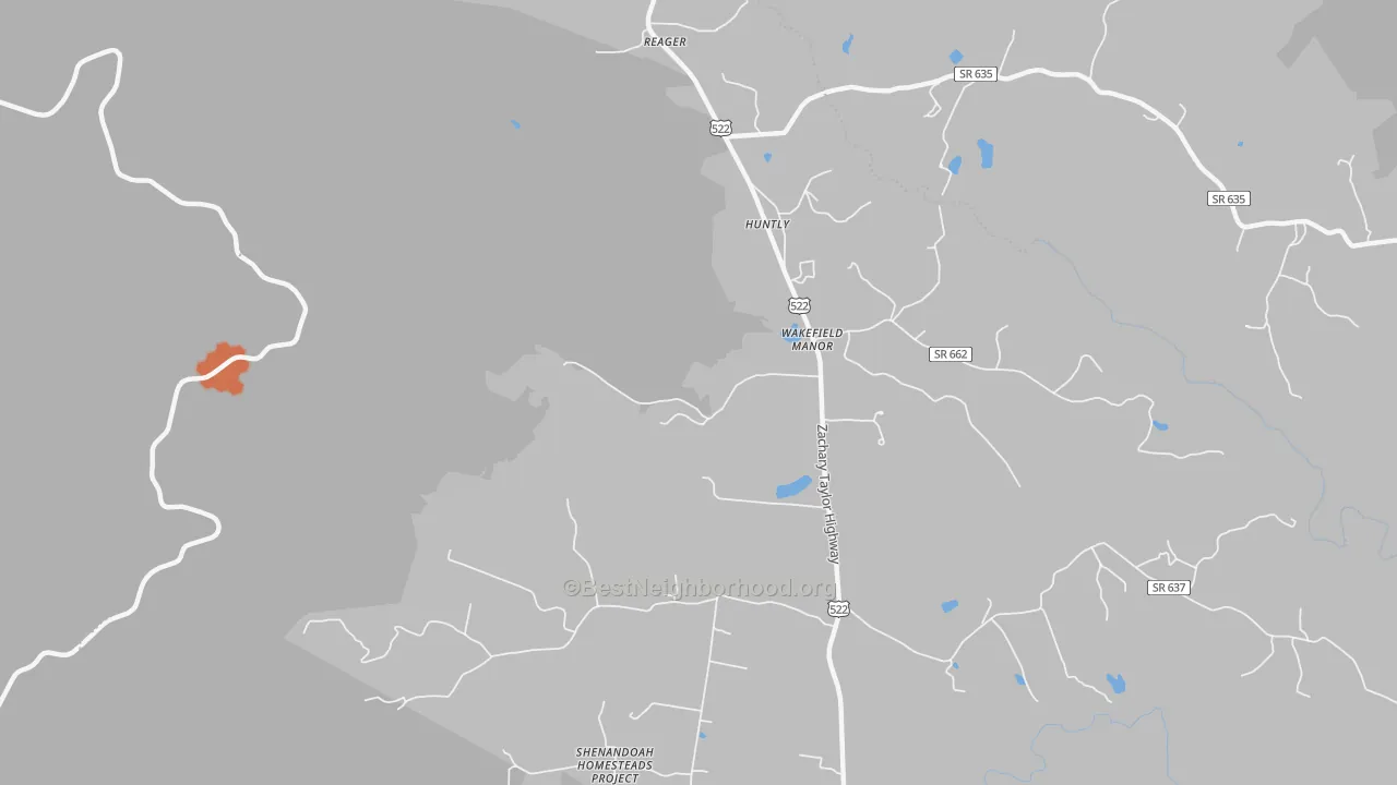 Bike Grade map of 22640, VA