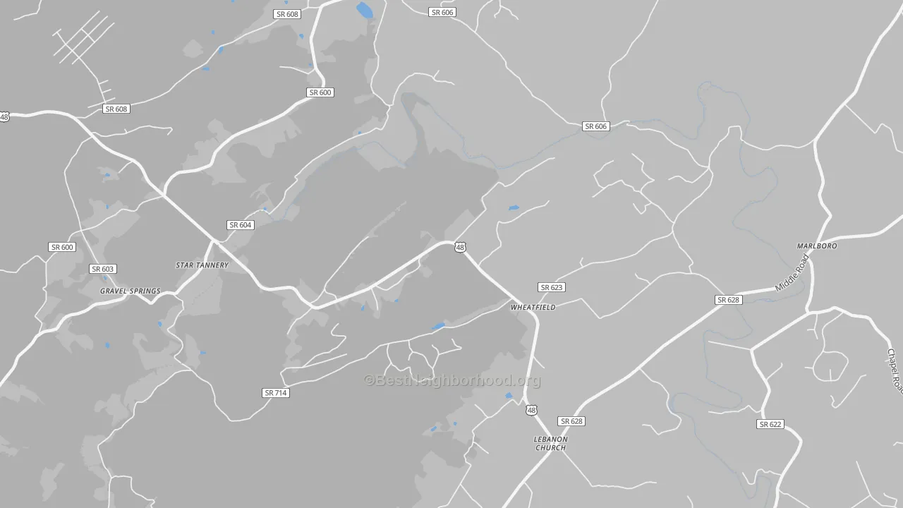 Bike Grade map of 22641, VA