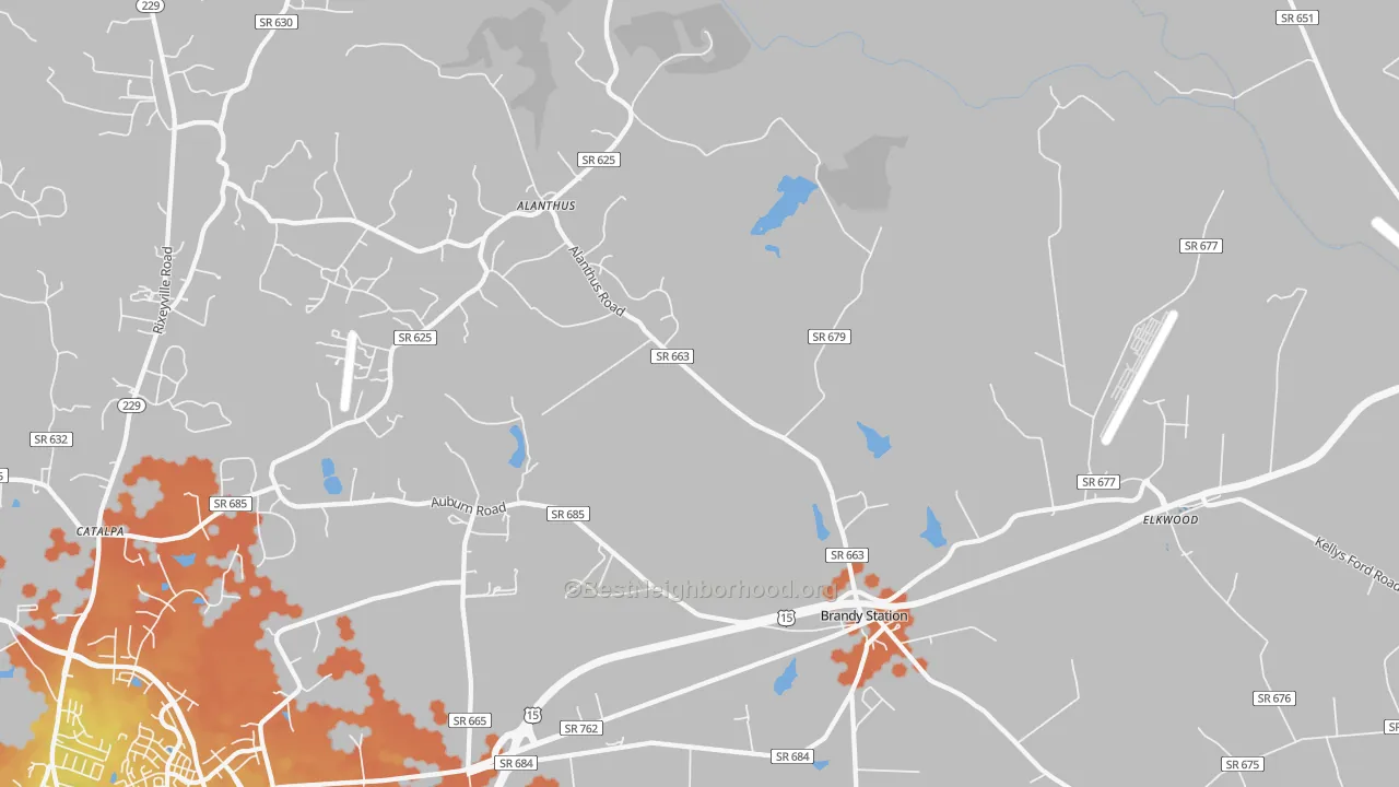 Bike Grade map of 22714, VA