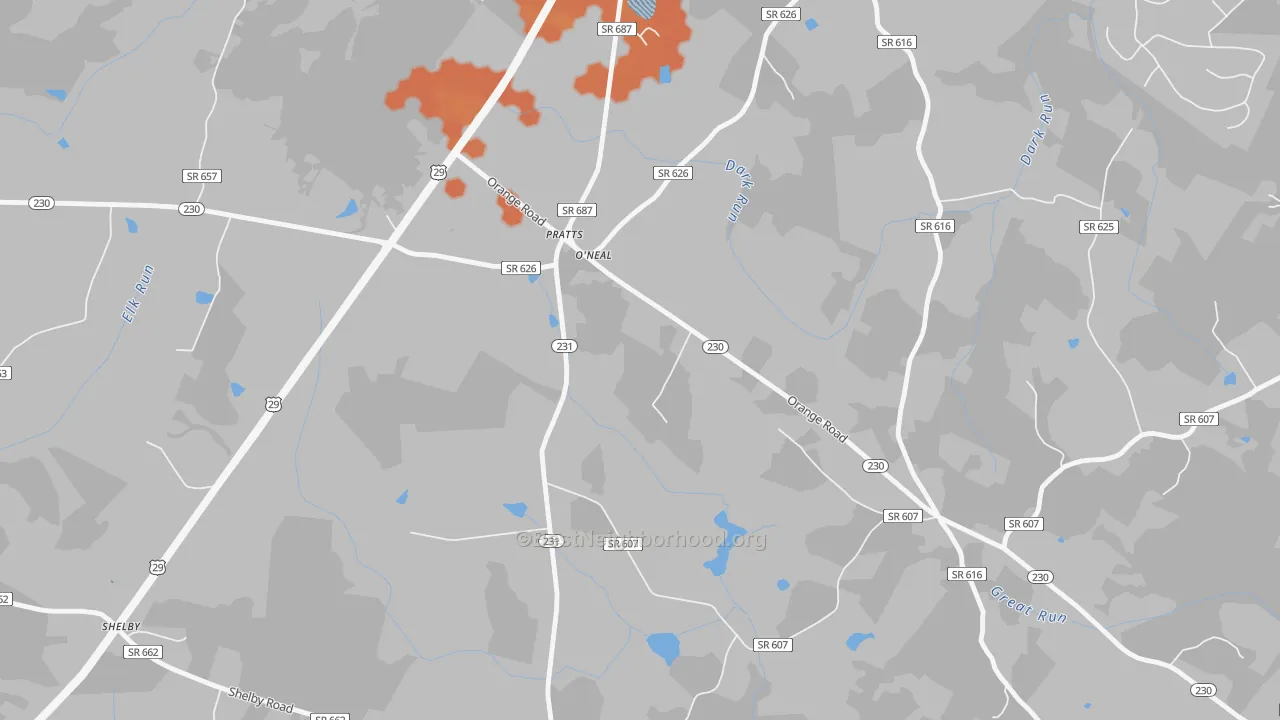 Bike Grade map of 22731, VA