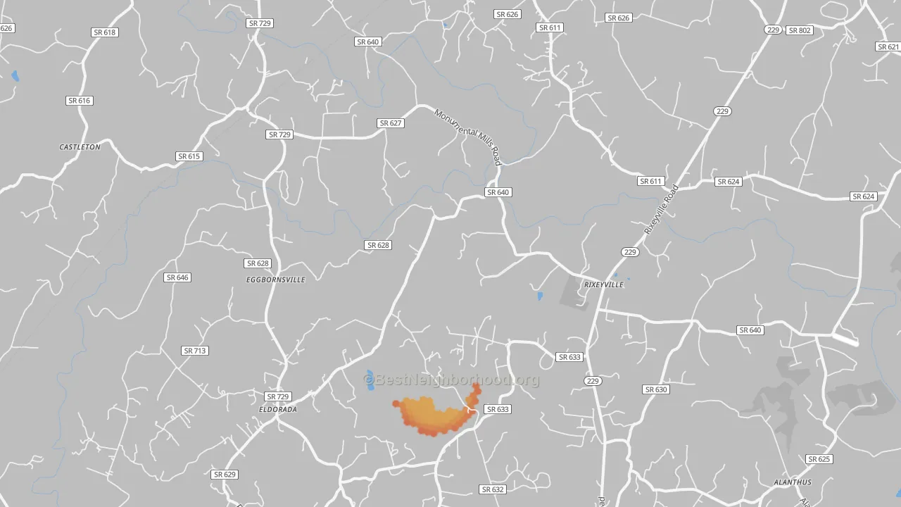 Bike Grade map of 22737, VA