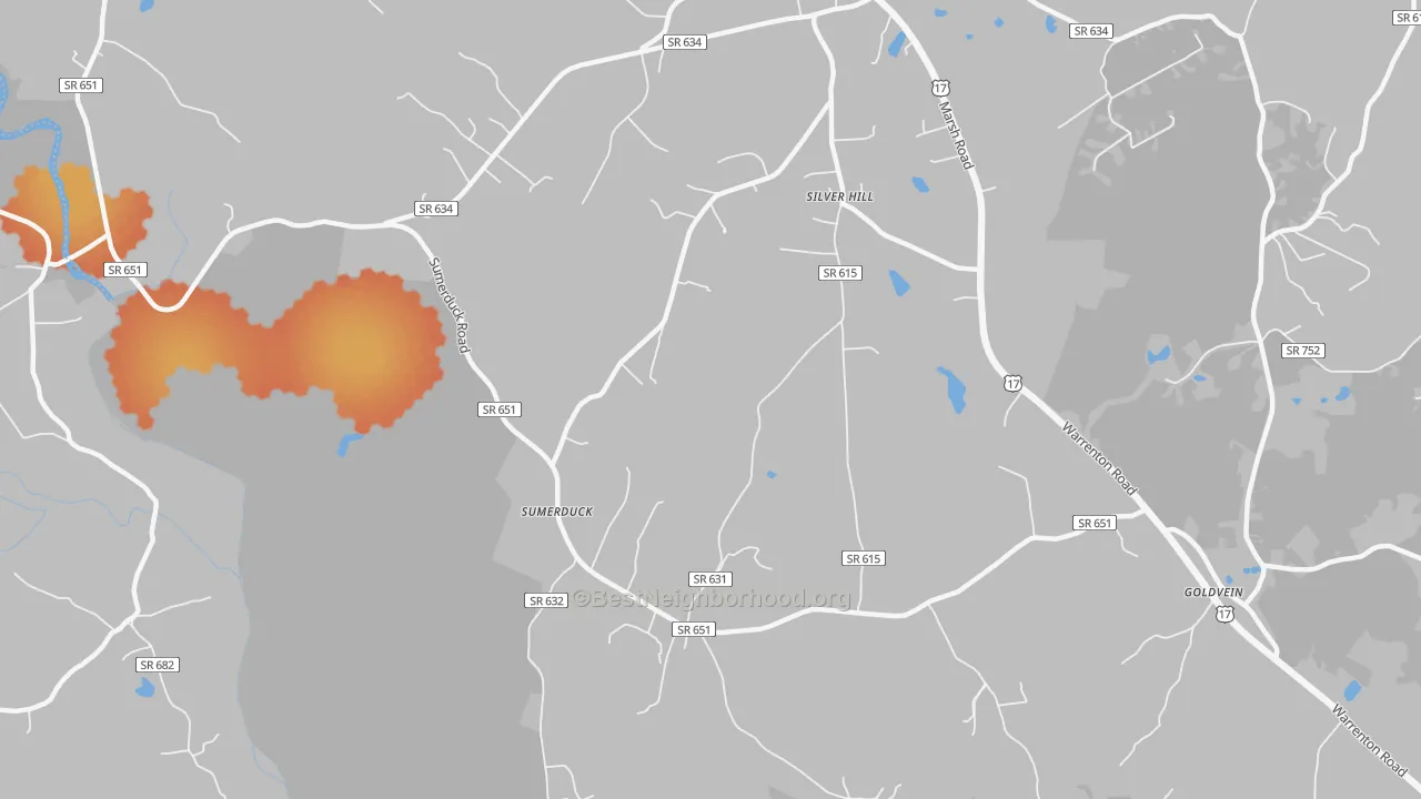 Bike Grade map of 22742, VA