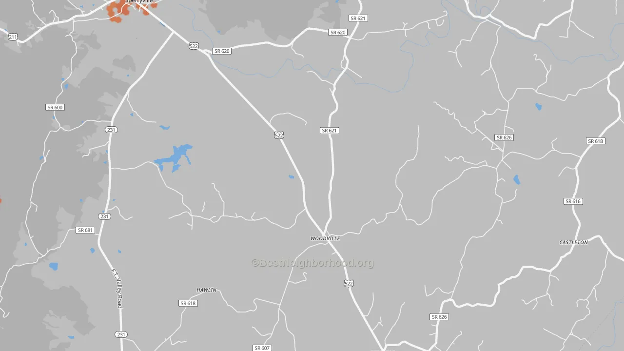 Bike Grade map of 22749, VA
