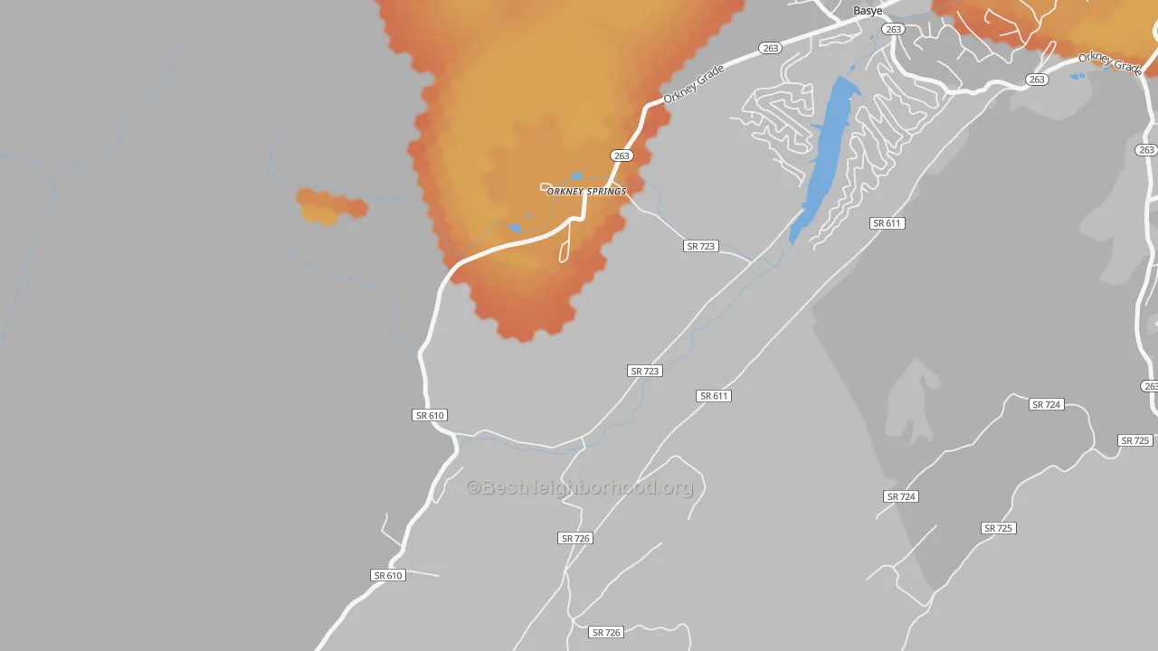 Bike Grade map of 22845, VA