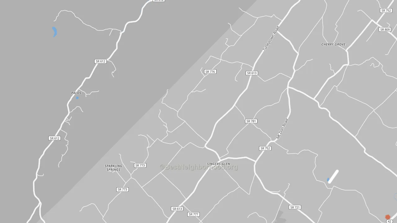 Bike Grade map of 22850, VA
