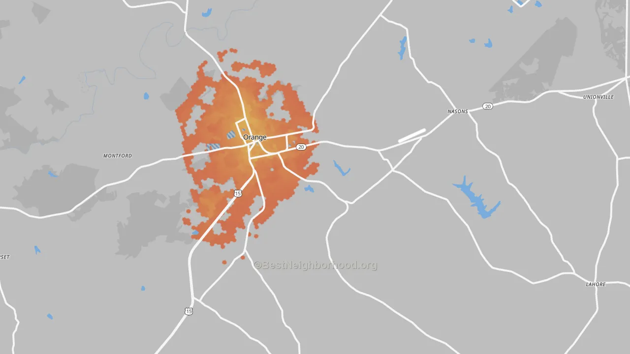 Bike Grade map of 22960, VA
