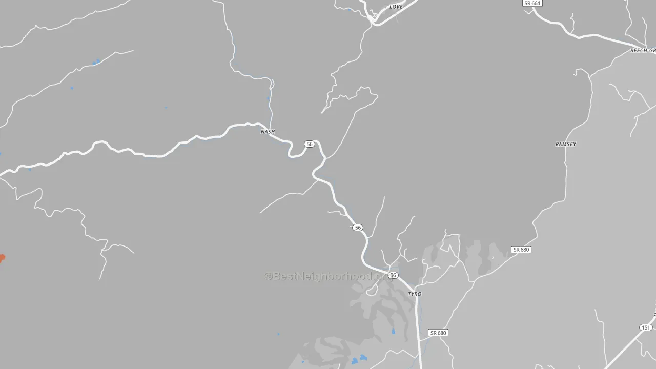 Bike Grade map of 22976, VA