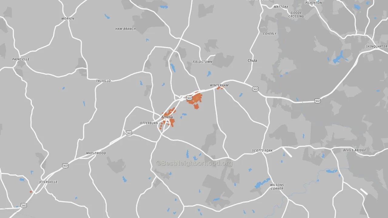 Bike Grade map of 23002, VA