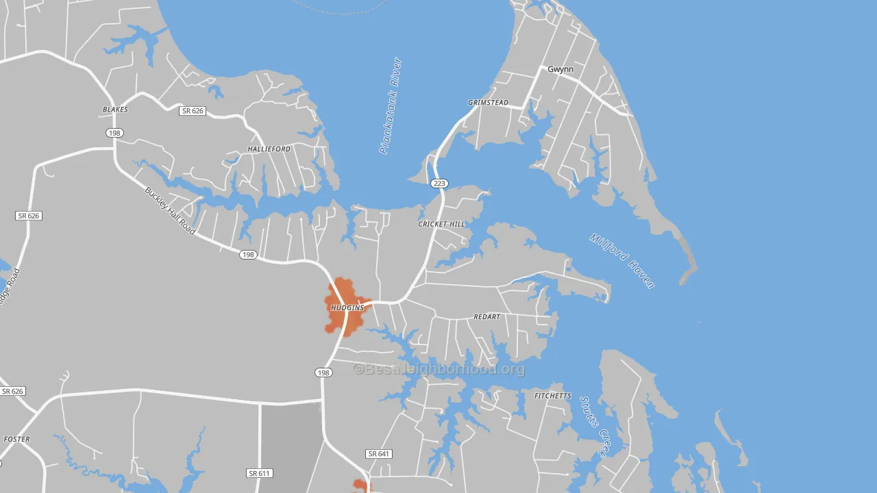 Bike Grade map of 23076, VA